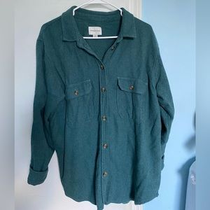 American Eagle Outfitters Green Button Down Green Shacket L